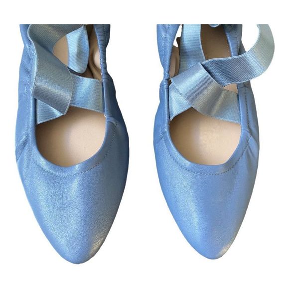 Taryn Rose Edina Ballet Flat Blue Leather ballet core - Picture 5 of 8